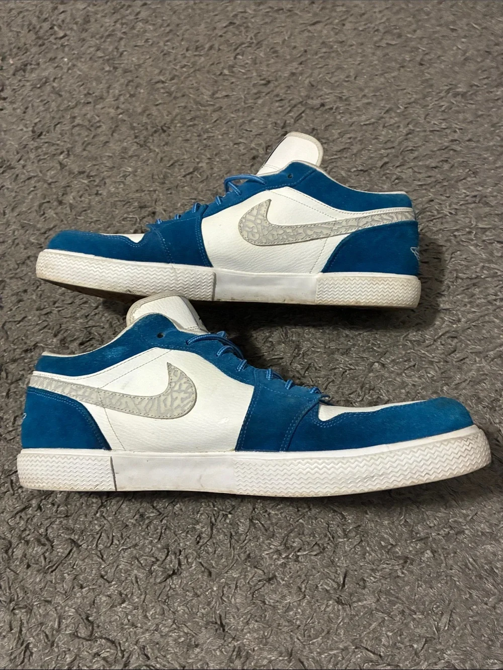 Jordan Blue and White Low-Top Sneakers